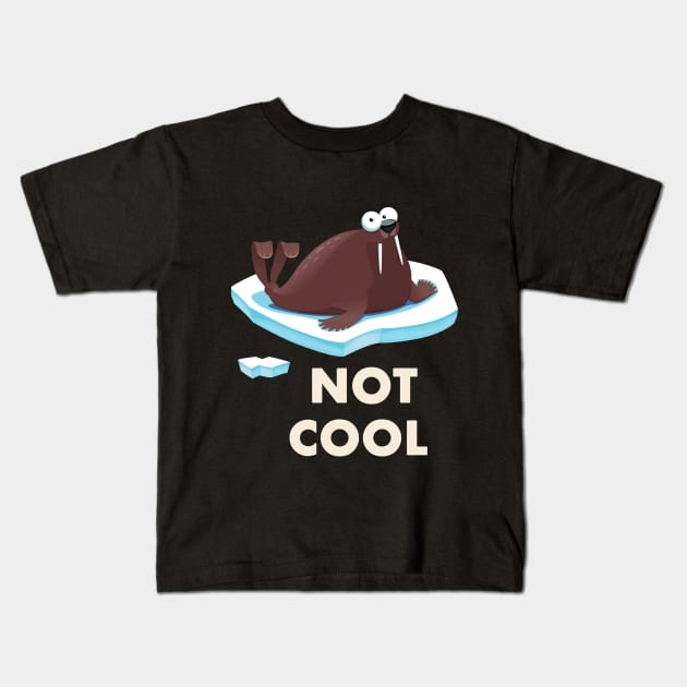 Walrus Climate Change is not Cool Kids T-Shirt by Trendy_Designs